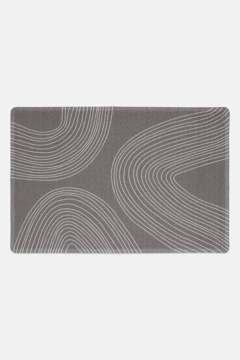 Bebe Home Stylish Textured Door Mat, Grey - Image 1