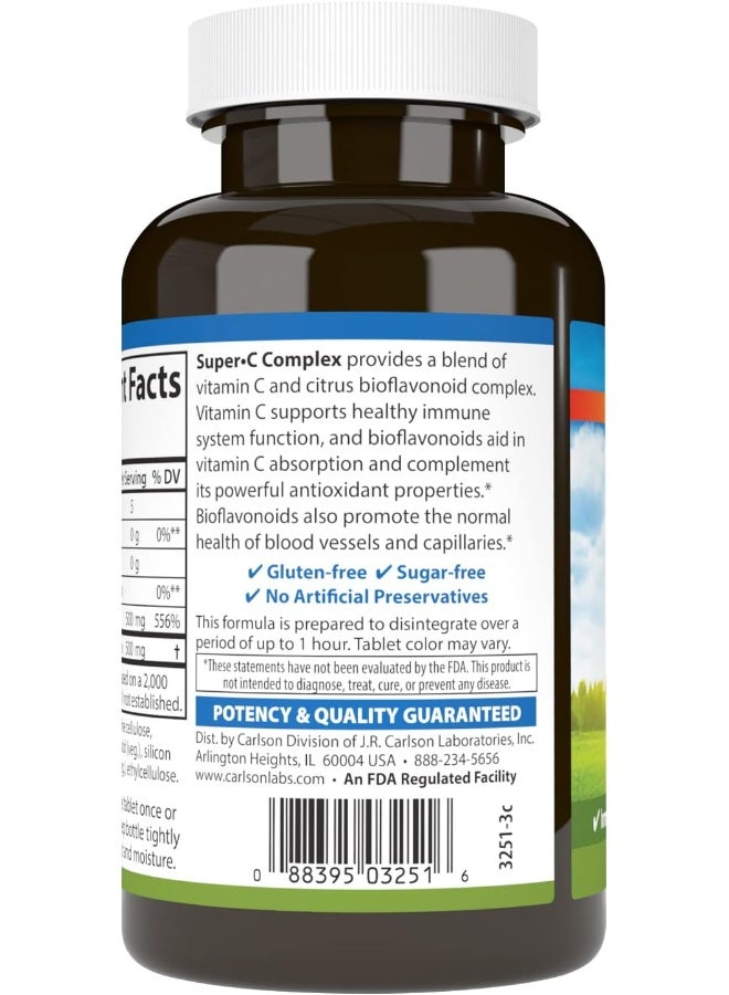 Carlson أقراص فيتامين سي سوبر سي كومبلكس للصحة المثلى - Image 3