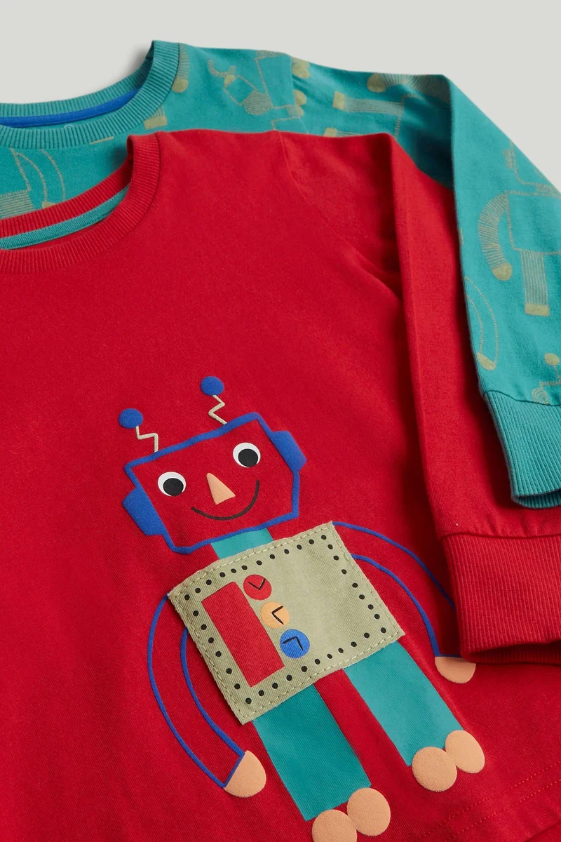 mothercare 2 Pack Robot Pyjamas
