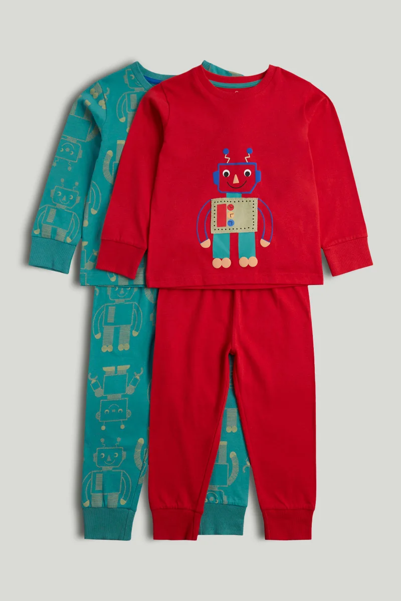 mothercare 2 Pack Robot Pyjamas