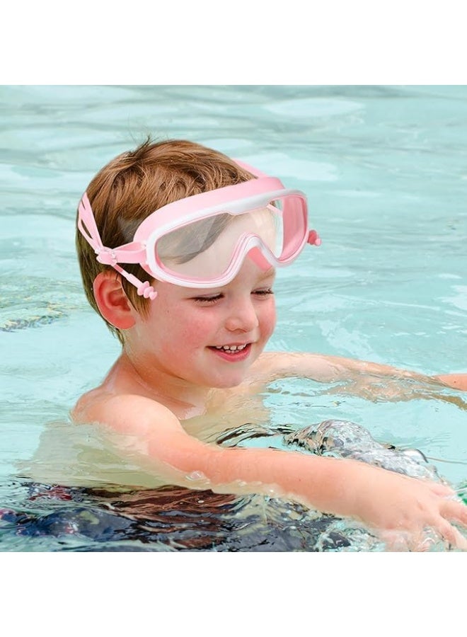 نظارات سباحة ، حماية من الأشعة فوق البنفسجية ، لا تسرب المياه ، تصميم جسر الأنف، ملاءمة مريحة، حزام نظارات قابل للتعديل للأولاد والبنات ( متعدد الألوان ) - Image 3