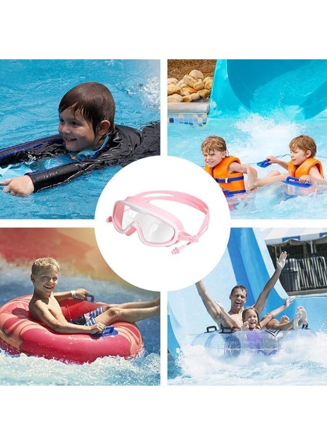 نظارات سباحة ، حماية من الأشعة فوق البنفسجية ، لا تسرب المياه ، تصميم جسر الأنف، ملاءمة مريحة، حزام نظارات قابل للتعديل للأولاد والبنات ( متعدد الألوان ) - Image 5