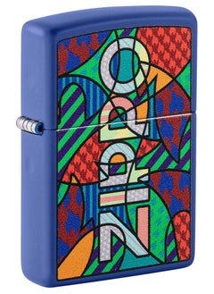 Zippo 48707 229 Pop Art Design Royal Blue Matte Windproof Lighter  - Image 1