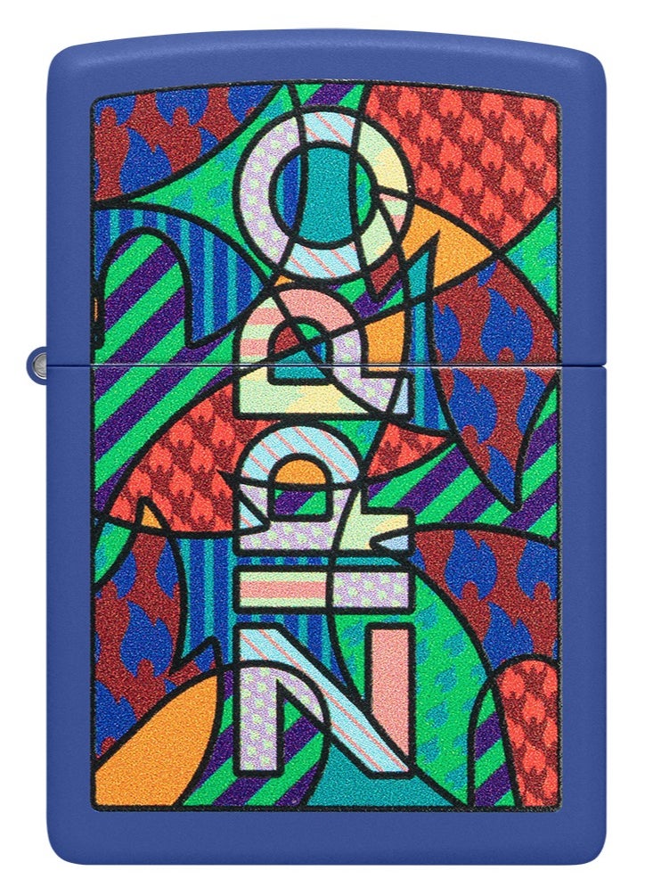 Zippo 48707 229 Pop Art Design Royal Blue Matte Windproof Lighter  - Image 2