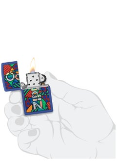Zippo 48707 229 Pop Art Design Royal Blue Matte Windproof Lighter  - Image 5