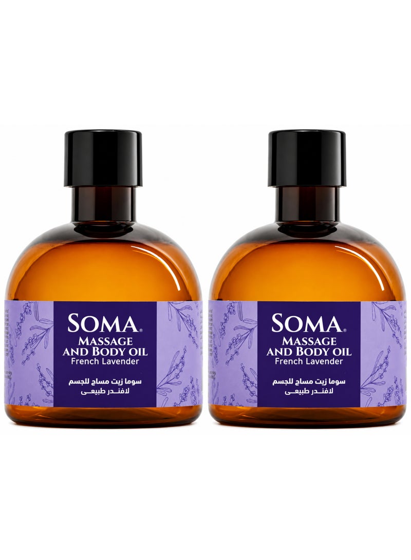 Soma Pack Of 2 Soma Body Massage Oil 170 ml Lavender - Image 1