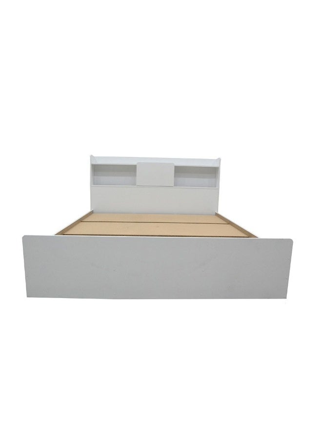 DANUBE HOME سرير ملكي فائق 180X200 مع تخزين بتصميم حديث قوي ومتين من الخشب - أبيض - Image 4