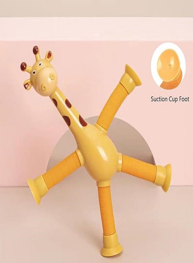 Telescopic Suction Cup Giraffe Toys, Sensory Giraffe Toy, Suction Cup Toy Kids, Giraffe Stuffed Animal, Anti-Stress Fidget Toys, Funny Educational (Brown) - Image 4