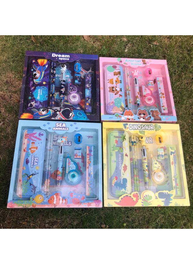 HJ Children's Gift Student Stationery Suit Gift Box School Supplies Pencil Case Pencil Practical Animal Stationery Gift Bag - Image 1