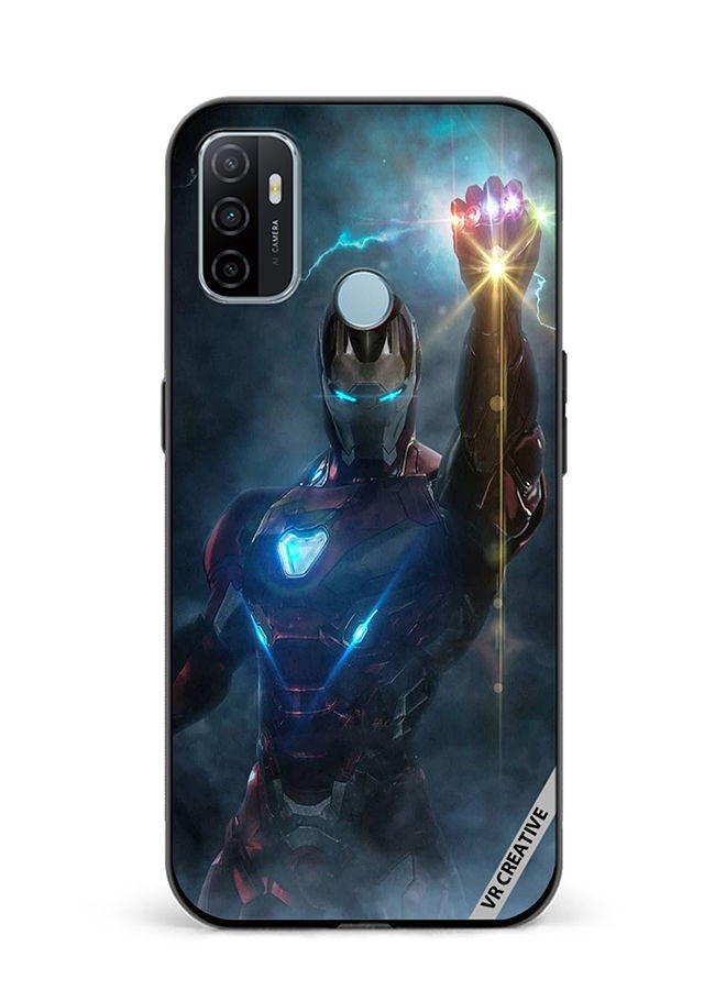 VR CREATIVE Protective Case Cover For Oppo A53 Ironman Design Multicolour - Image 1