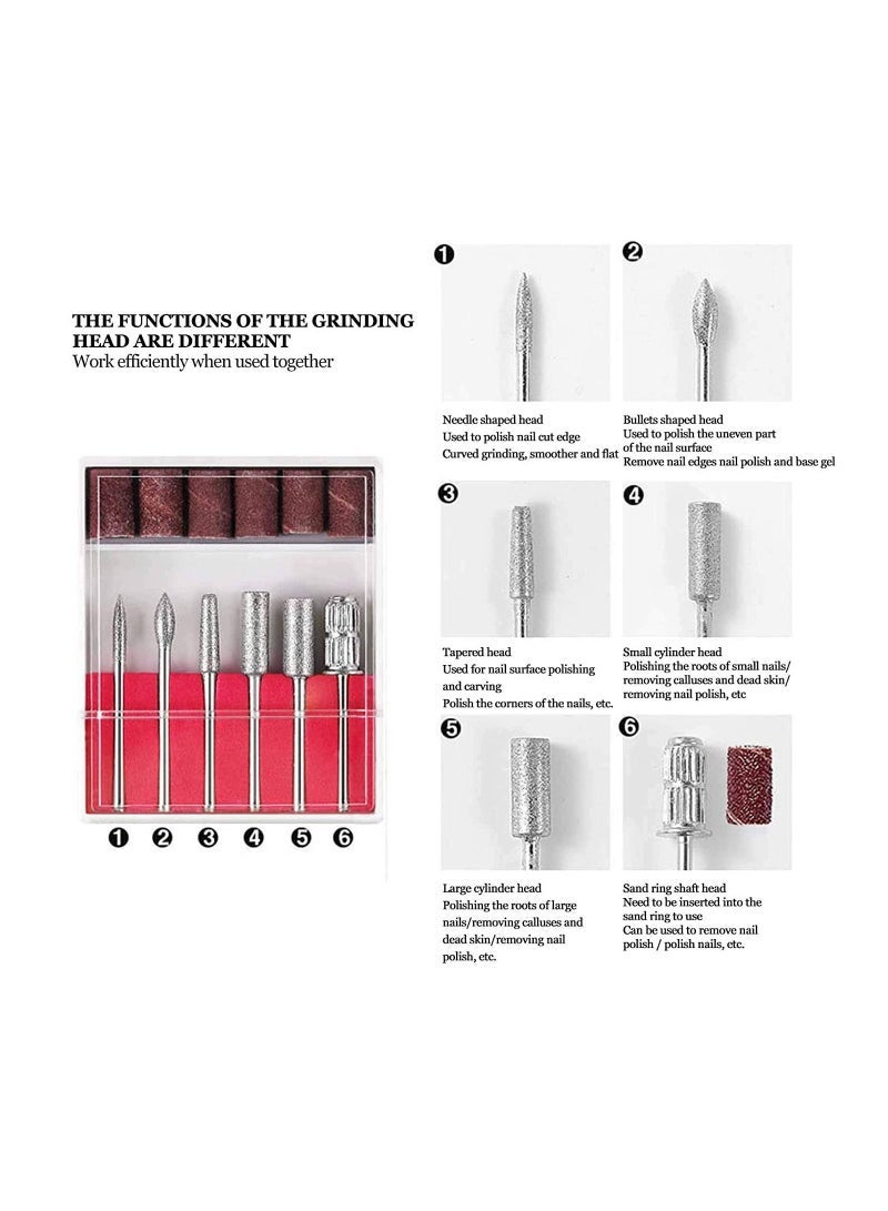 general Rechargeable Nail Drill Machine, Nail Cutter Electric Nail Polisher Machine Manicure ABS Professional Portable Electric Nail Grinder Polishers Nail Drill Machine (Black) - Image 3