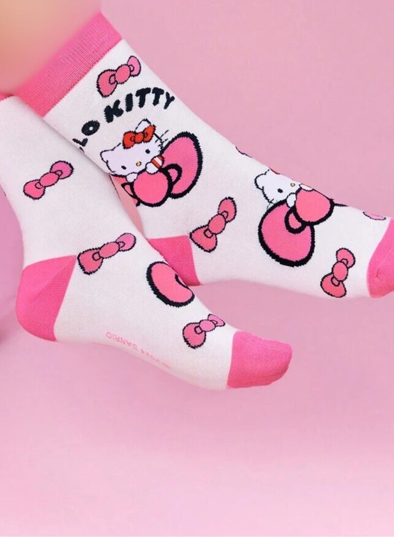 هالو كيتي طقم جوارب هالو كيتي بطول متوسط (زوجين) - Image 4