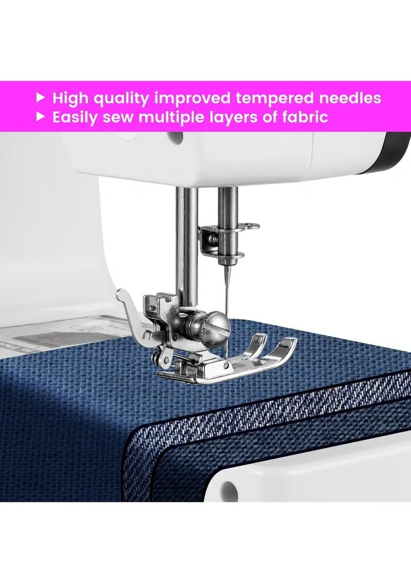 XiuWoo Sewing Machine, Mini Sewing Machine for Beginners and Kids, Portable Electric Sewing Machine, 38 Stitches Adjustable Speed Speed with Foot Pedal & Sewing Kit  - Image 4