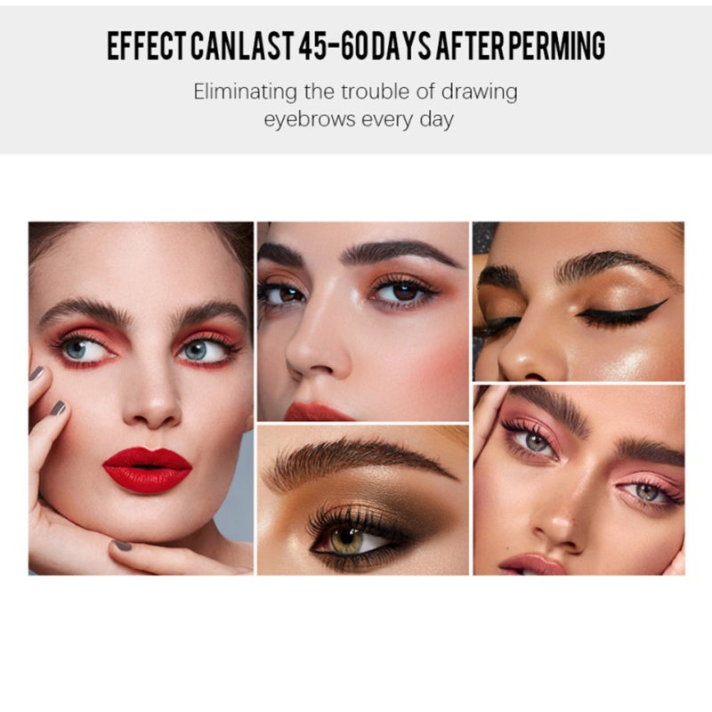 Brow Lift Kit Eyebrow Lamination Kit Brow Perm Kit DIY Eyebrows Lifting Styling Kit for Beautiful & Long-lasting Eyebrows Salon & Home Use - Image 2