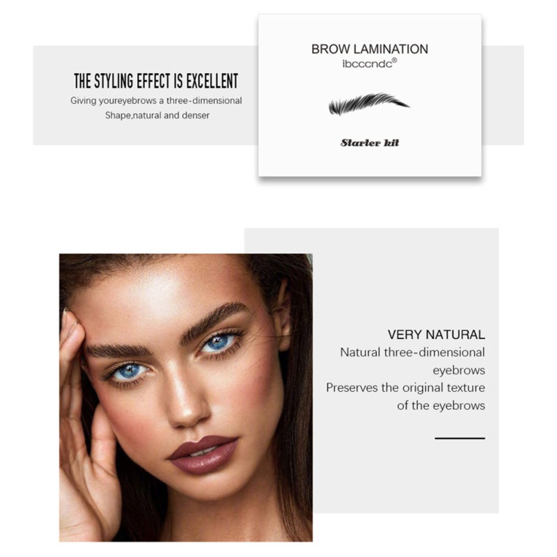Brow Lift Kit Eyebrow Lamination Kit Brow Perm Kit DIY Eyebrows Lifting Styling Kit for Beautiful & Long-lasting Eyebrows Salon & Home Use - Image 3