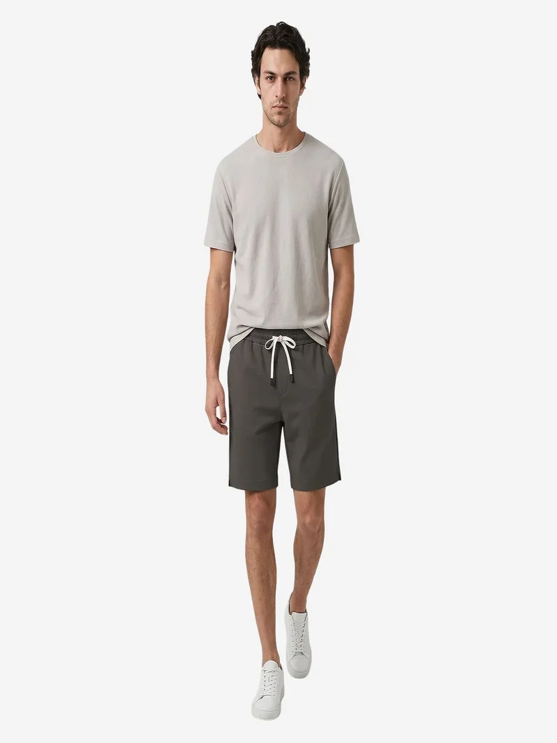 Tommylife Brick Red TOMMY Men's Polyester-Elastane Shorts for Men | Best Price UAE