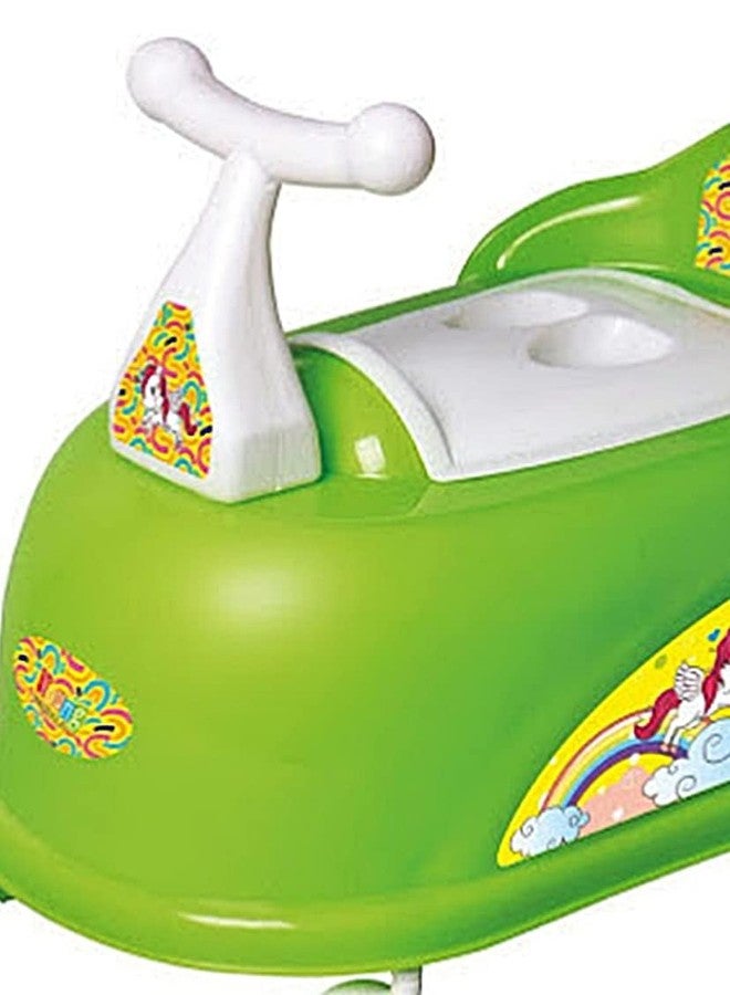 RPC99 Scotty Shape Potty Training seat with Easy Grip Handles, Wheels, Non toxic Material Comfortable seat for 2+ years Kids (Green) - Image 4