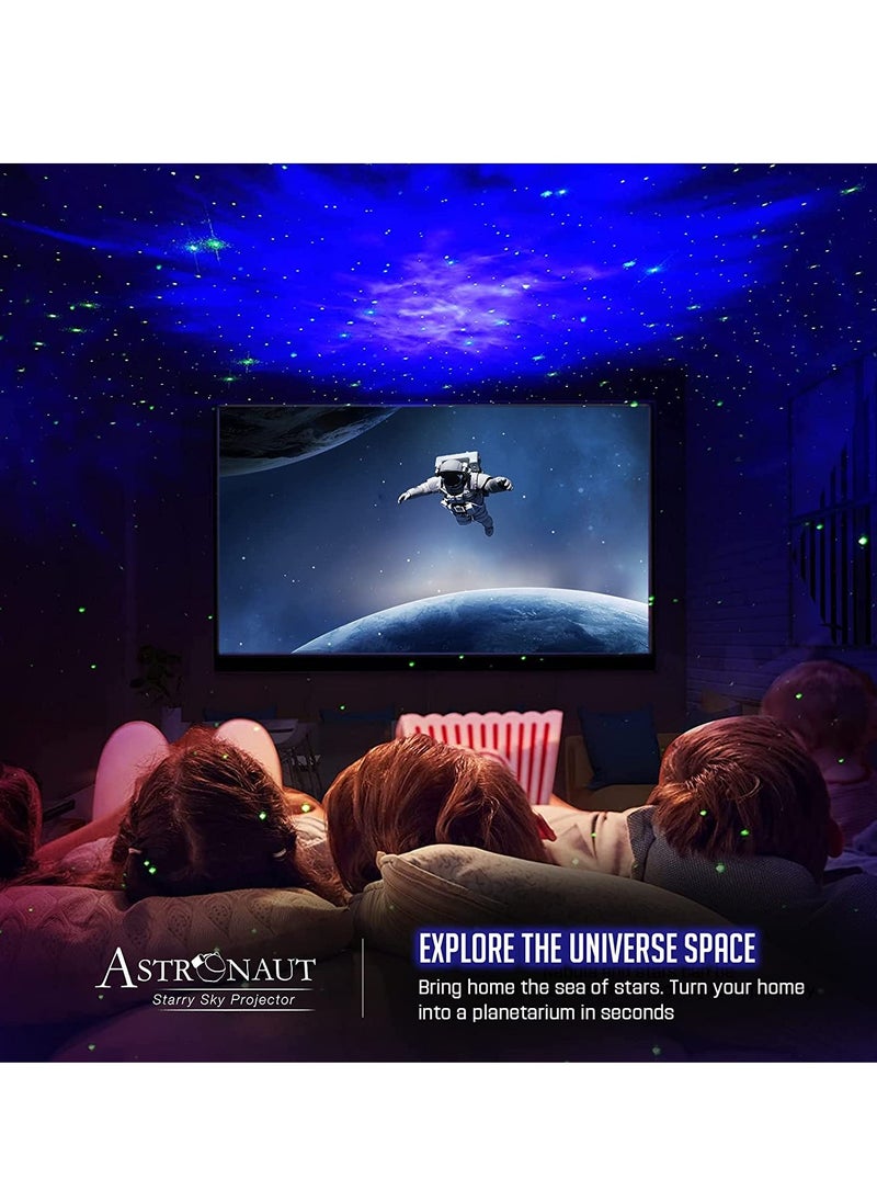 Generic - Star Projector Galaxy Night Light - Astronaut Starry Nebula Ceiling LED Projection Lamp with Timer, Remote Control, Adjustable Head Angle - Image 1