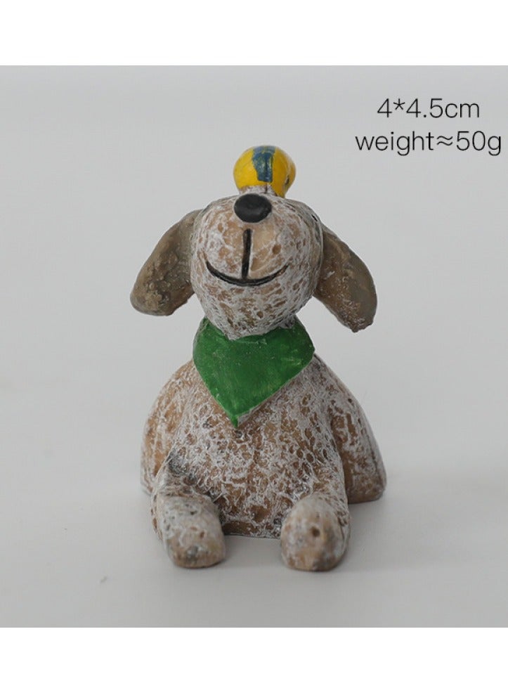 Y&D Looking Up At The Starry Sky Small Animal Ornaments Mini Animal Ornaments Home Decorations-Ball Puppy