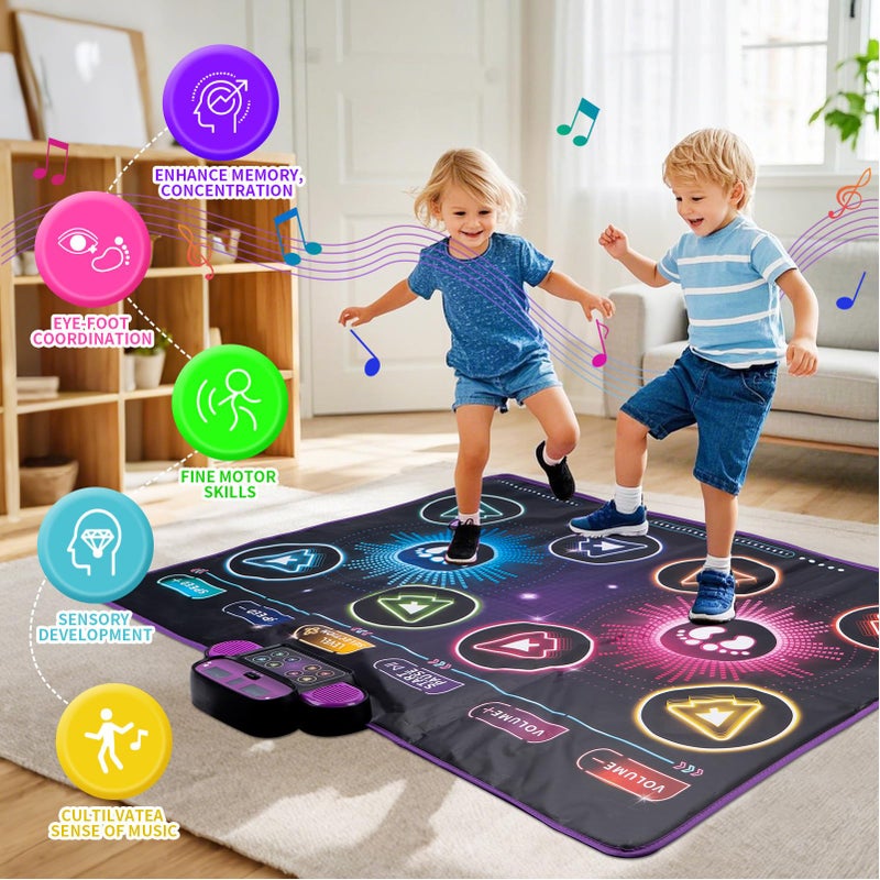 Electronic Dance Mat Dual Player Interactive Game Pad for Kids Family Home Parties - Image 4
