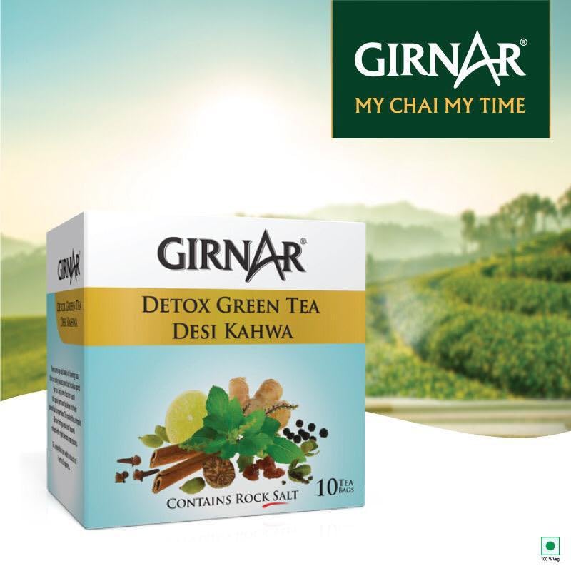 Girnar Detox Green Tea (36 Tea Bags) Pack Of 4,560 grams - Image 2