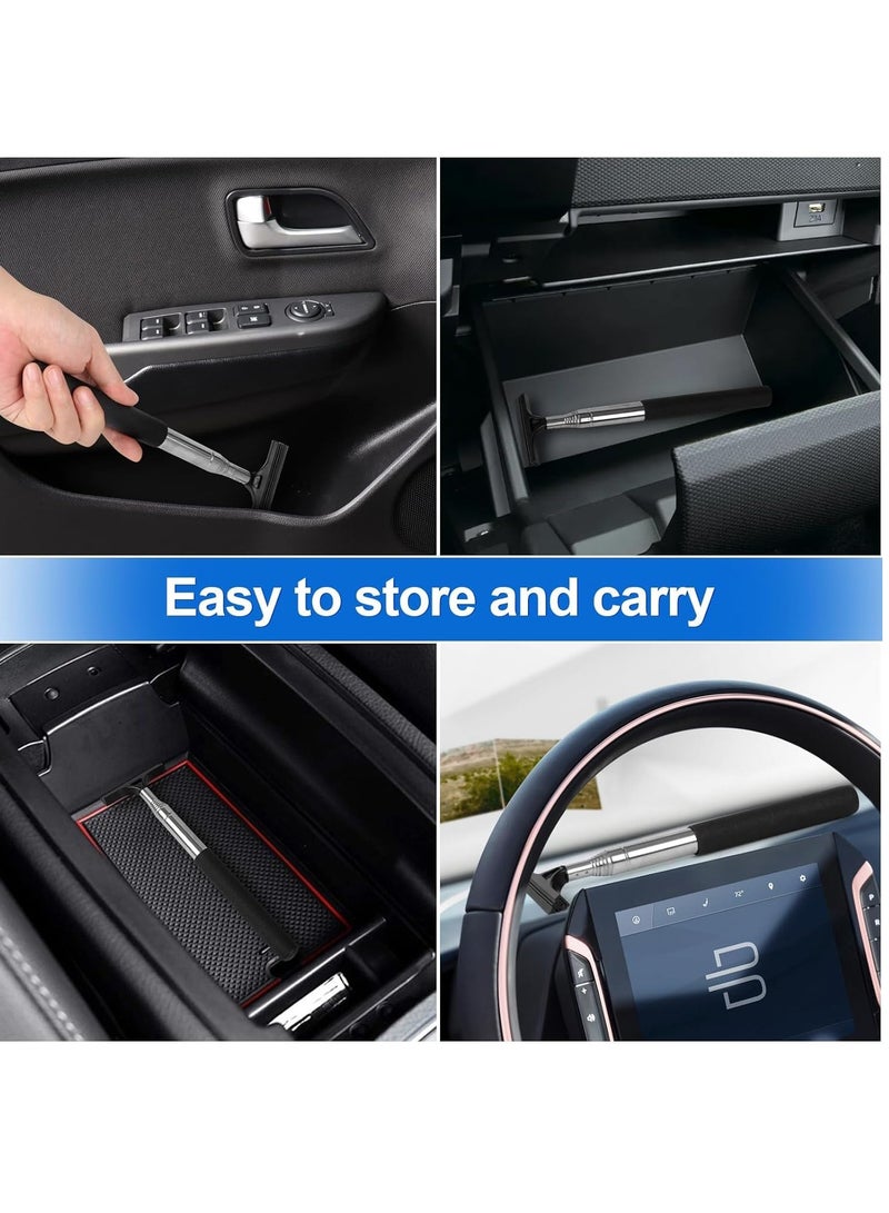 Excefore 2 Pcs Car Mirror Wiper, 38.6in Handle Car Side Mirror Squeegee, Car Mirror Squeegee, Side Mirror Squeegee, Mini Squeegee for Rainy Foggy Weather  - Image 5