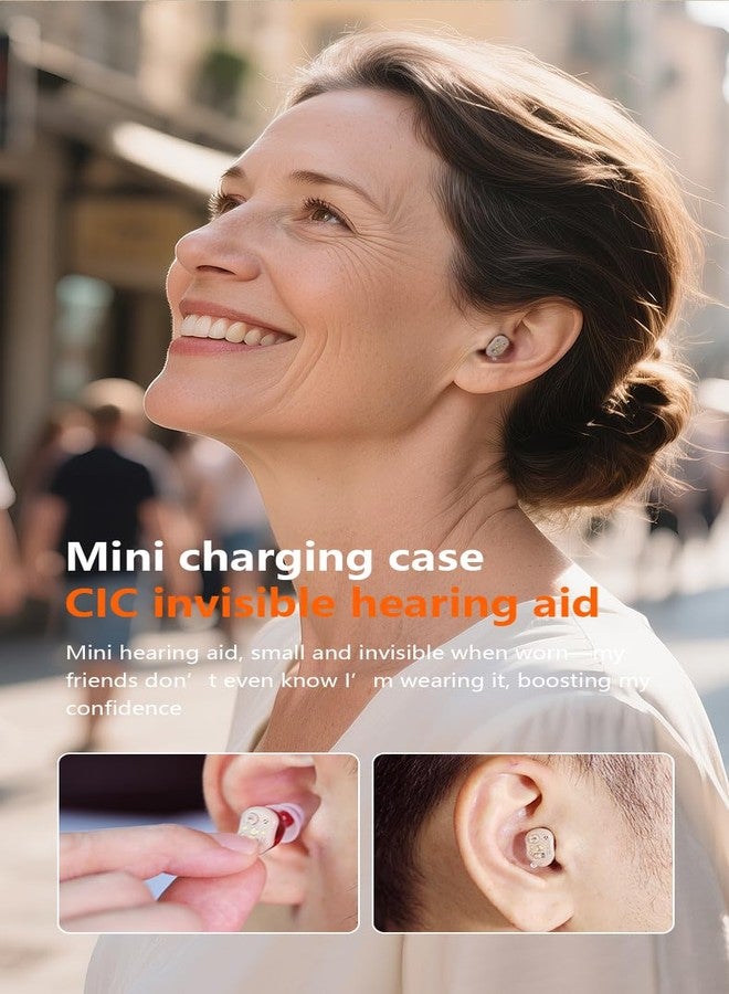 BY4U OTC Hearing Aids for Seniors and Adults for Hearing Loss BY4U Rechargeable Hearing Amplifiers with 16-Channel Digital Noise Cancelling,Volume Control,Invisible,Wireless,Comfortable,Charging Box - Image 4
