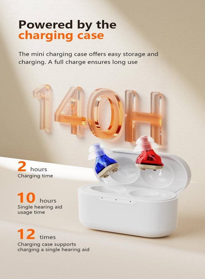BY4U OTC Hearing Aids for Seniors and Adults for Hearing Loss BY4U Rechargeable Hearing Amplifiers with 16-Channel Digital Noise Cancelling,Volume Control,Invisible,Wireless,Comfortable,Charging Box - Image 5