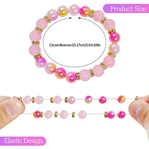 Dxhycc 24 Pieces Princess Bracelets Girls Beaded Bracelets Little Girls Costume Jewelry Set for Birthday Party Favors - Image 3