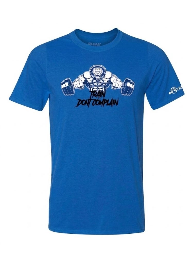 Men's Performance Graphic T-Shirt - 100% Spun Polyester Moisture-Wicking Fabric - Train Don't Complain Activewear Tee
