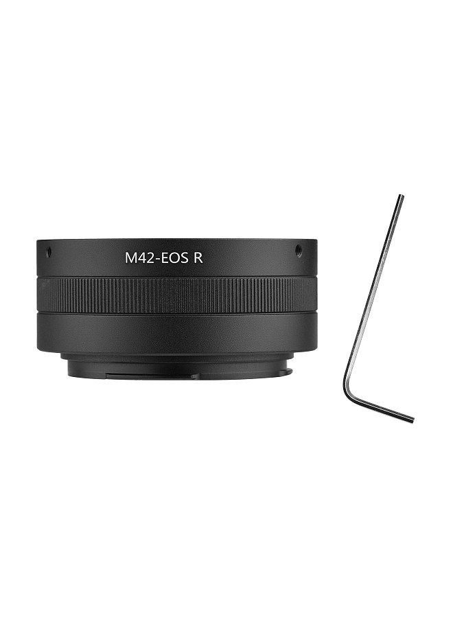 Manual Lens Mount Adapter Ring Aluminum Alloy for M42-Mount Lens to Canon EOS R/RP/Ra/R5/R6 RF-Mount Mirrorless Camera  - Image 5