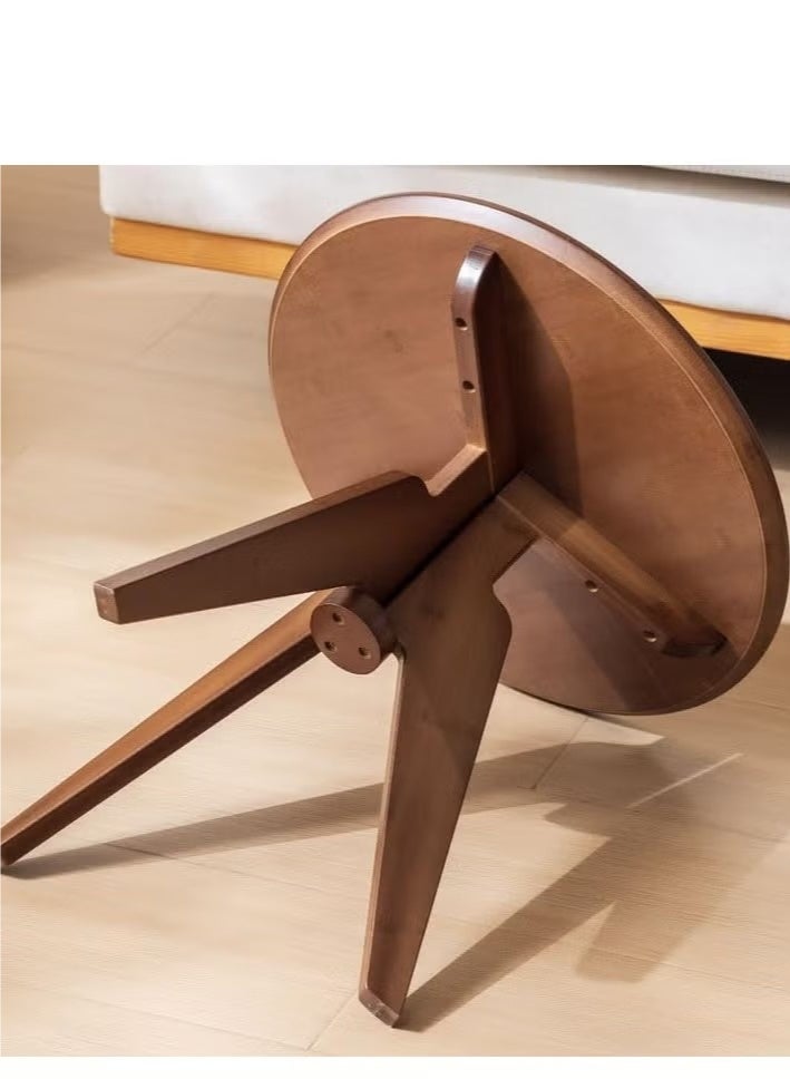 طاولة جانبية لغرفة المعيشة وغرفة النوم، طاولة جانبية خشبية للسرير، طاولة جانبية صغيرة للوجبات الخفيفة، طاولة قهوة للأريكة، طاولة جانبية للسرير في الزاوية، طاولة مميزة لغرفة المعيشة وغرفة النوم والشرفة والمكتب، سهلة التجميع - Image 5