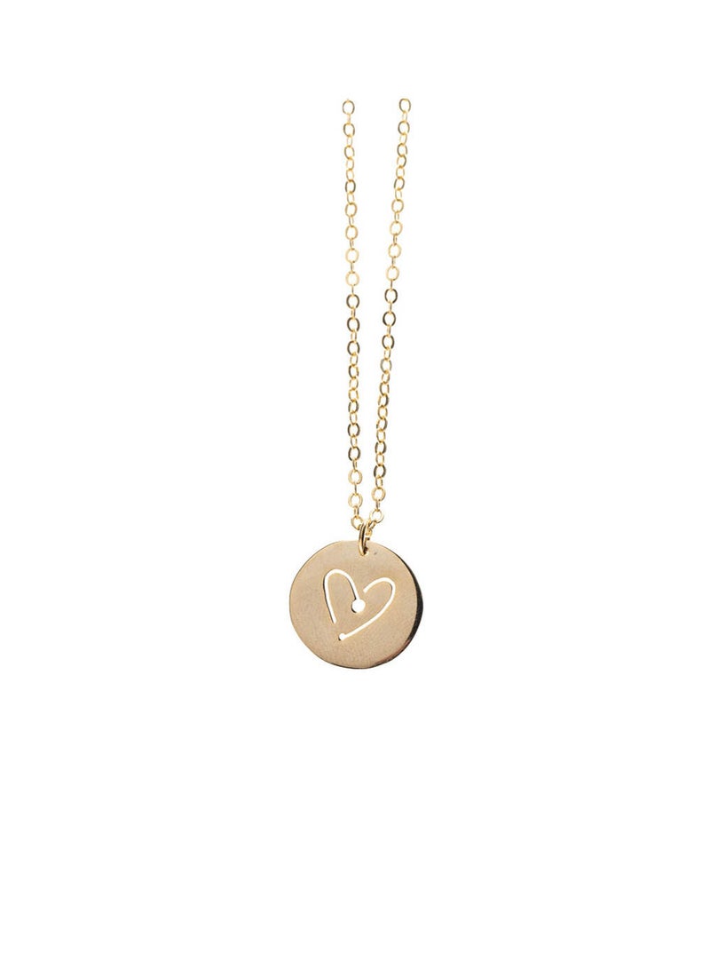 Trendella Heart Coin Necklace
