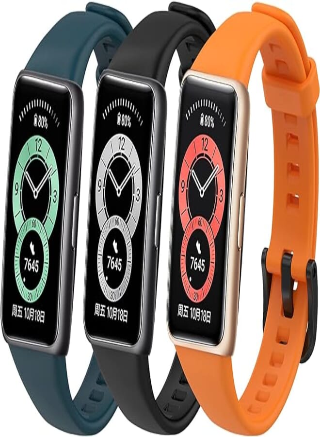 MIJOBS Replacement Strap for Huawei Band 6 Waterproof and Breathable Silicone Strap Sports Strap Compatible with Huawei Band 6/6Pro, Honor Band 6