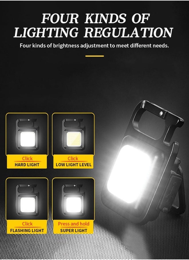 Generic - Adjustable Keychain Work Light, 500 Lumens Keychain Flashlight With Emergency Lamp Bottle Opener, Suitable for Night Outings - Image 1