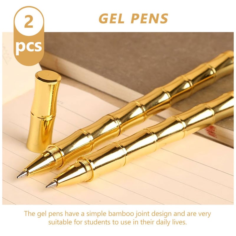 Electroplated Brass Gel Pens with Metal Barrel for Office and Student Use 2 Pack - Image 4