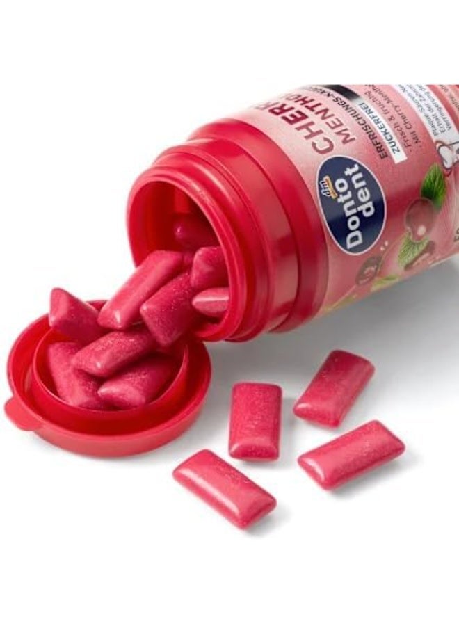 DM Dontodent Cherry Menthol Gum, Sugar-Free, 50 Pieces - Image 2