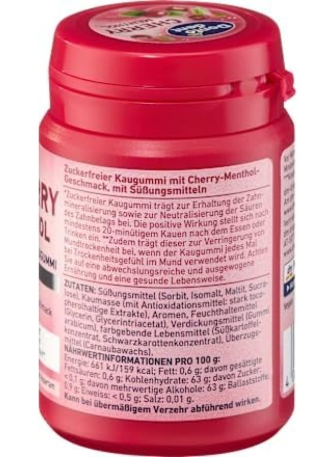 DM Dontodent Cherry Menthol Gum, Sugar-Free, 50 Pieces - Image 3