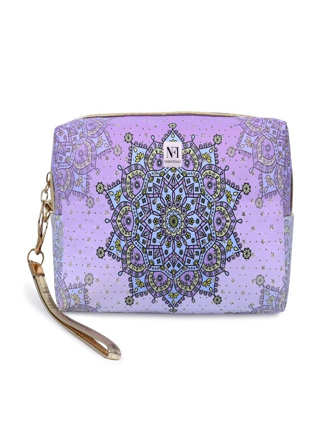 NFI essentials Printed Makeup Pouch Cosmetic Pouch for Women Travel Pouch Stationery Pouch for Girls Vanity Case Jewellery Organisers Pouch for Ladies - Image 1