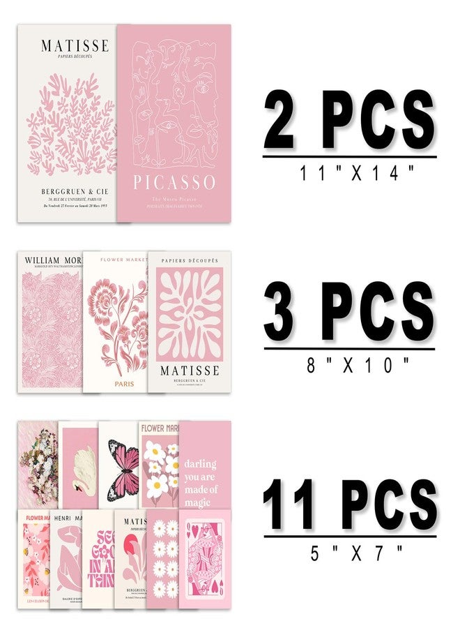 ANERZA 16 PCS Pink Wall Art Decor, Matisse Gallery Wall Prints for Bedroom, Light Pink Posters for Room Aesthetic, Collage Kit Pictures for Living Room, Teen Girls Dorm Home Artwork - Image 2