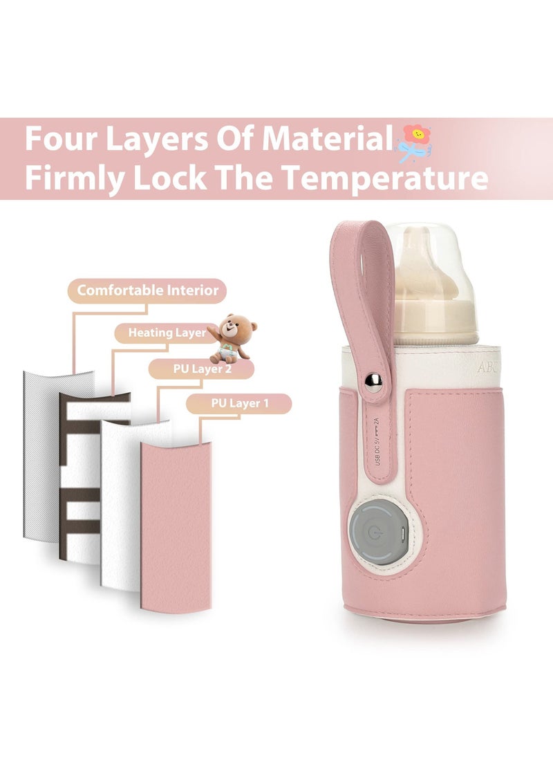 Generic Portable Bottle Warmer, Bottle Warmer with 2A USB Wall Charger, with 3 Temperature Control, USB Baby Bottle Warmer for Breastmilk or Formula for Travel and Other Outdoor Activities  - Image 4