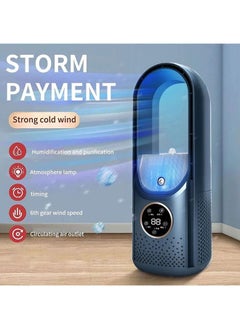 Arabest 3-in-1 Portable Air Cooler Fan With Timing Humidification Mini Air Cooler Desk Air Cooling Fan 6 Speeds Bladeless Fan  - Image 2