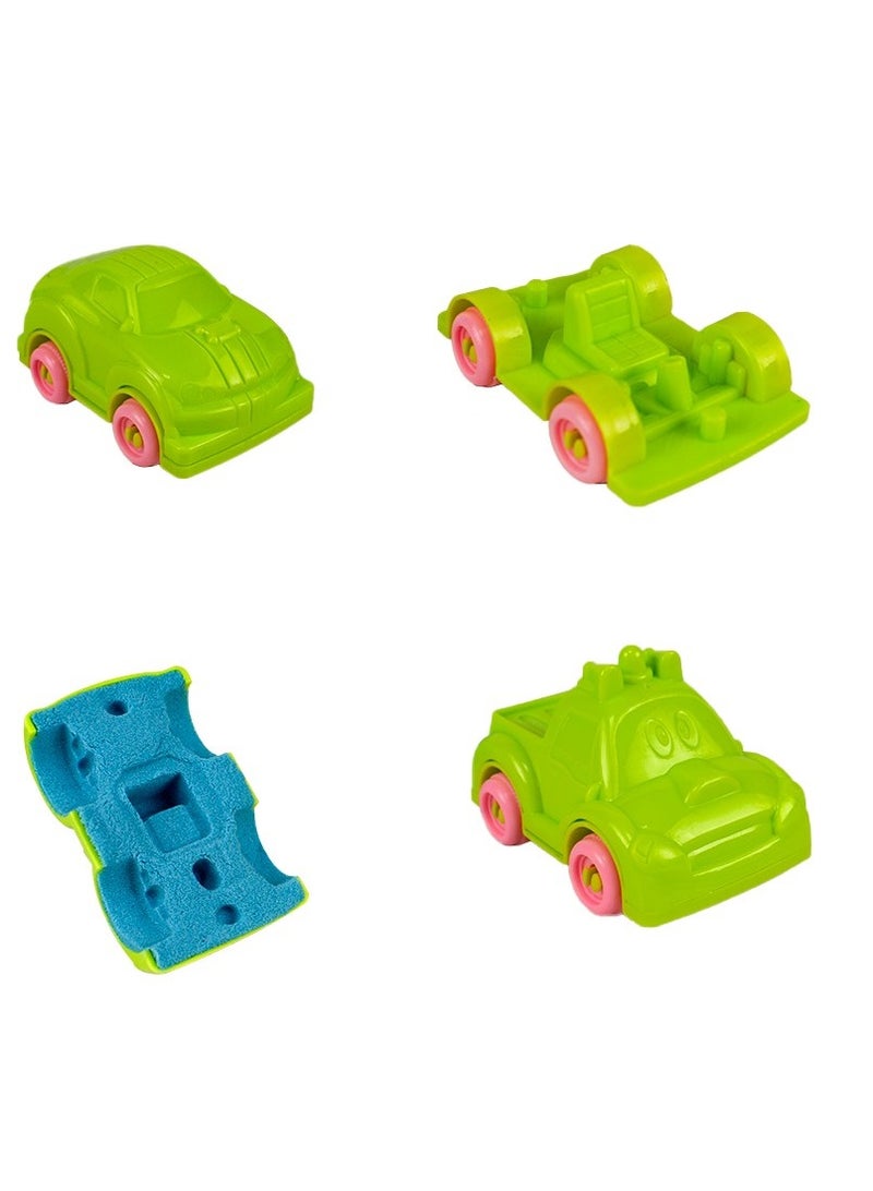 UKR Moldable Sensory Play Sand Set with Cars – Creative Art & Craft Kit for Kids 3+ | Non-Toxic Molding Sand, Molds & Vehicles for Sensory Development | Interactive Toy for Toddlers’ Imagination & Creativity - Image 4