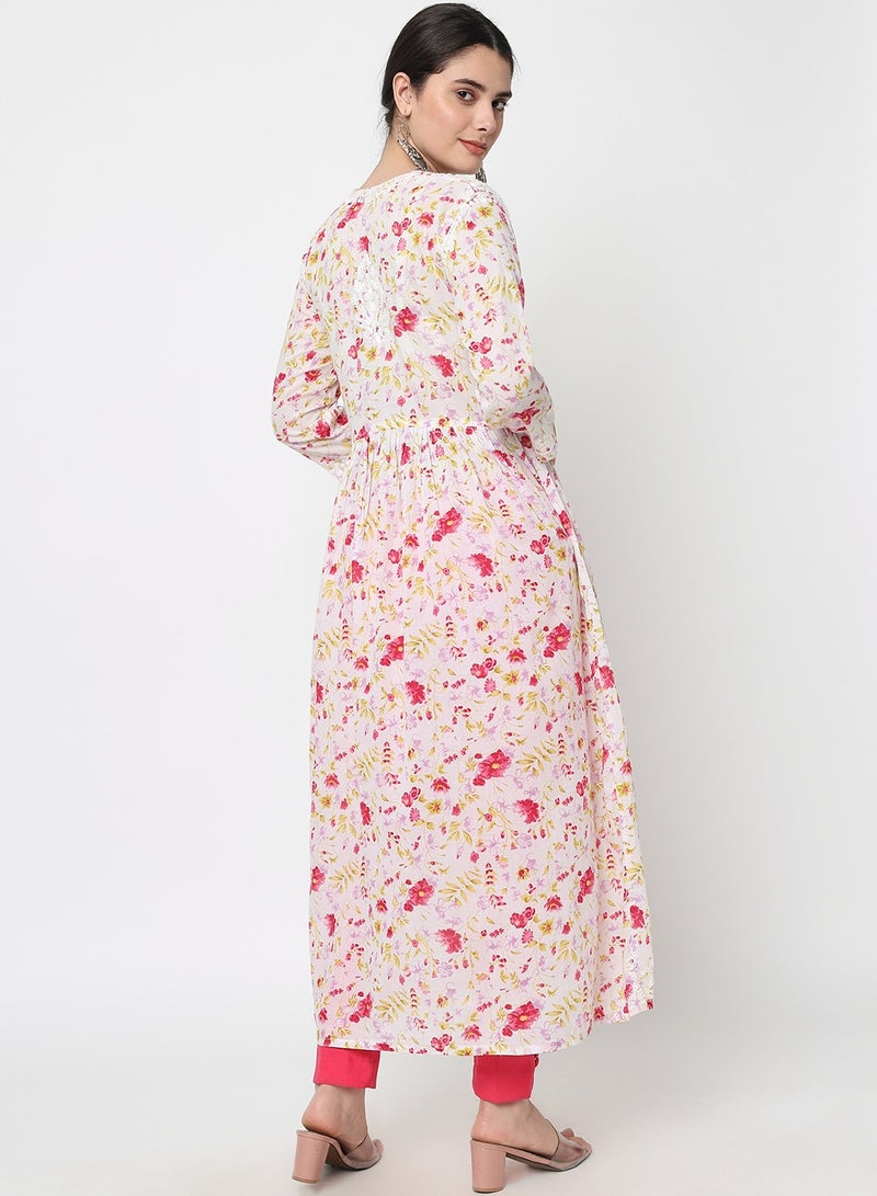 الايا كرتة قطن مطرزة يدوياً بشيكانكاري للنساء - Image 2