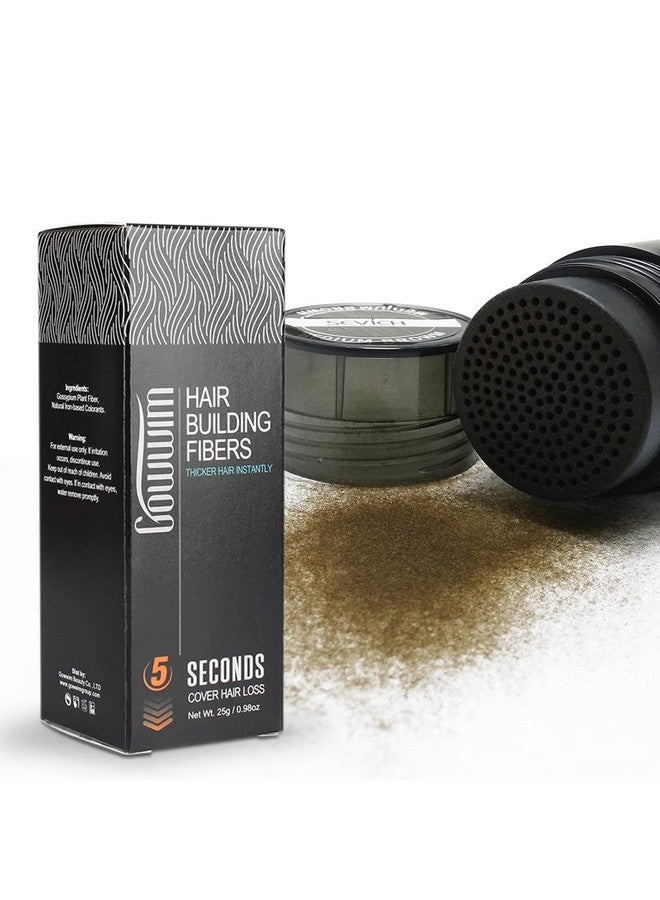 gowwim Hair Fibers for Thinning Hair 25g Hair Building Fibers 100% Undetectable,Instantly Cover Sparse Hair Areas-Bald Spots Cover Up. (Mid Brown) - Image 1