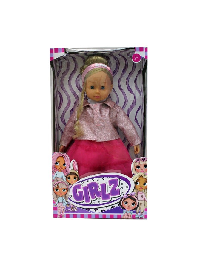 Dimian Girlz Fashion Doll 46 cm Pink/rose Dress