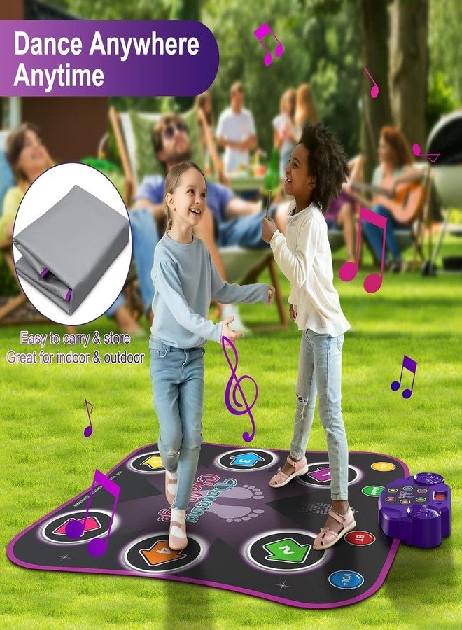 RAMPKD ألعاب بساط الرقص المُطوّرة من RAMPKD للأطفال من عمر 3 إلى 12 سنة، لوحة رقص إلكترونية بستة أزرار مضيئة، موسيقى رقص مع 5 أوضاع لعب، هدايا عيد ميلاد للفتيات من عمر 3 إلى 10 سنوات فما فوق - Image 5