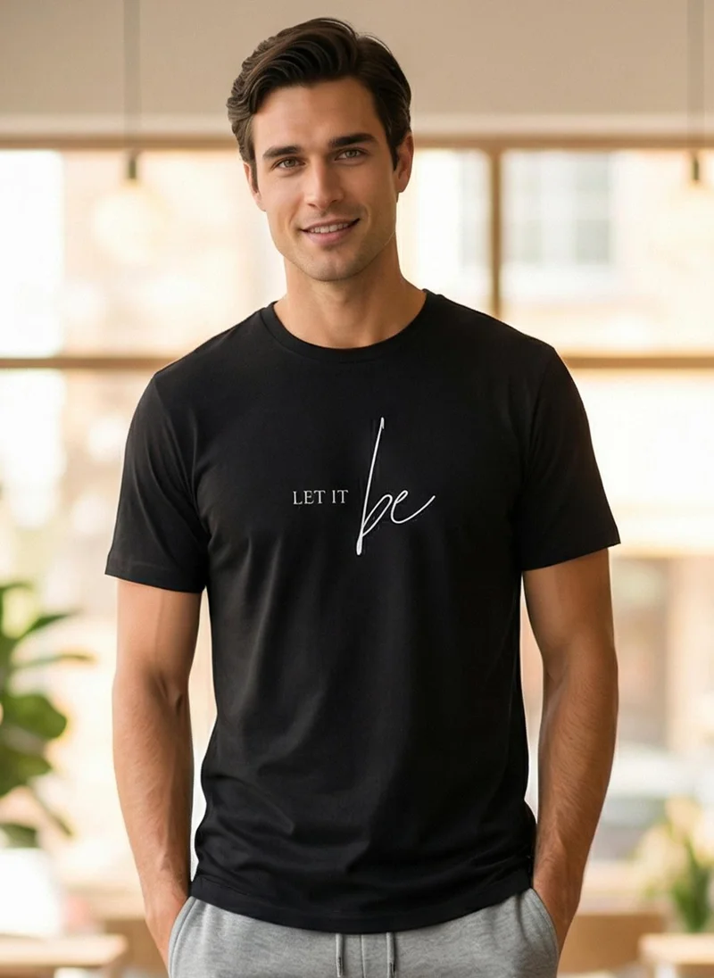 نوبيرو Nobero Regular Fit Printed T-shirt for Men