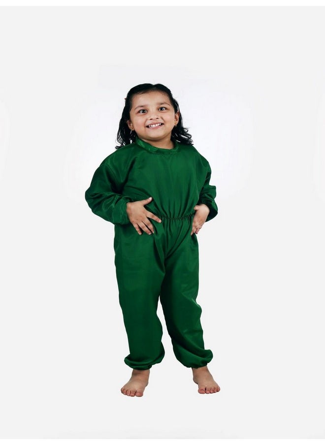 BookMyCostume BookMyCostume Green Jumpsuit Plant Kids Fancy Dress Costume 7-8 years  - Image 1