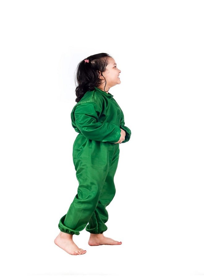 BookMyCostume BookMyCostume Green Jumpsuit Plant Kids Fancy Dress Costume 7-8 years  - Image 2